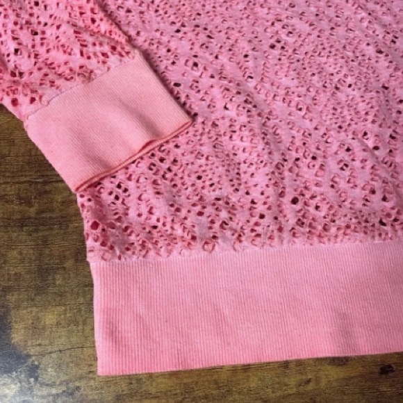 Sweaters - Pink Open-Knit Women’s Sweater